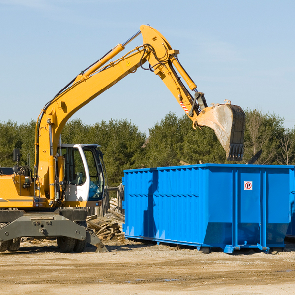 can i choose the location where the residential dumpster will be placed in Burkettsville Ohio